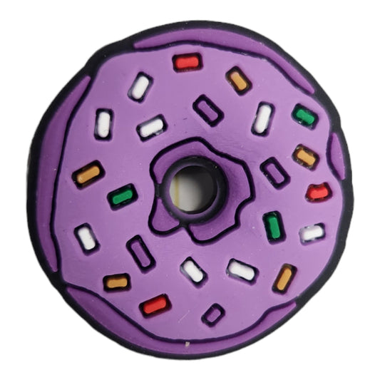 Purple Donut Shoe Croc Charm