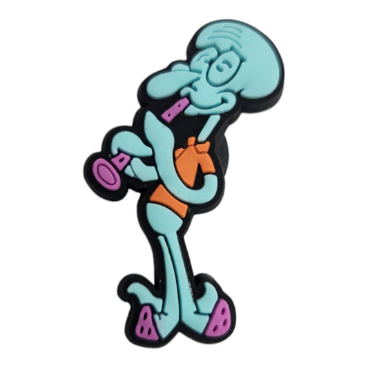 Squidward Clarinet Shoe Croc Charm