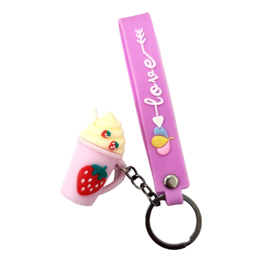 Strawberry Shake Kids Key Chain Keyring